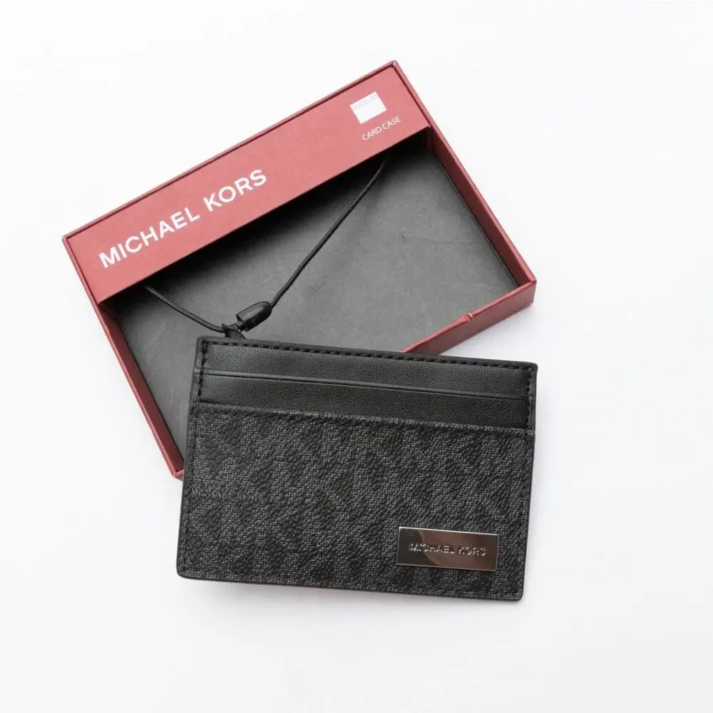 Michael Kors Men's Signature Monogram Print Card Case